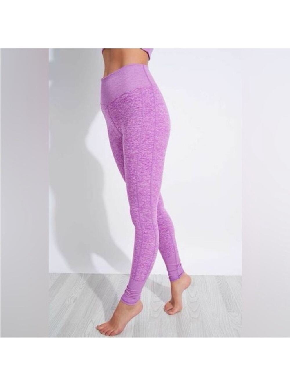 Alo Alosoft High-Rise Leggings – Electric Violet Heather – Size XS